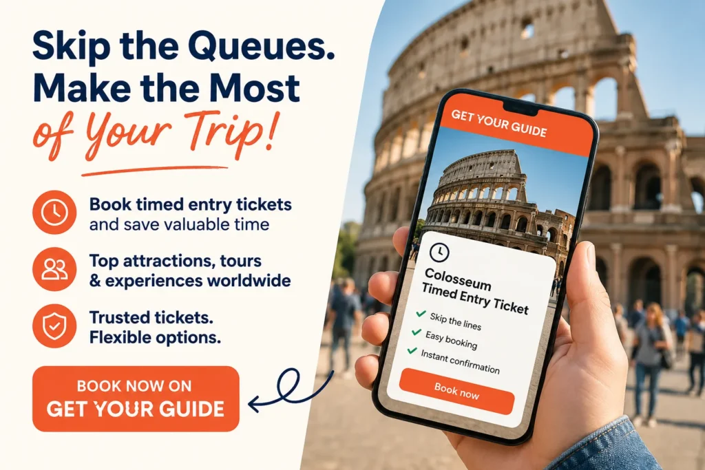 Skip the queues and book timed entry attraction tickets worldwide with GetYourGuide - Stafford Affiliates Travel